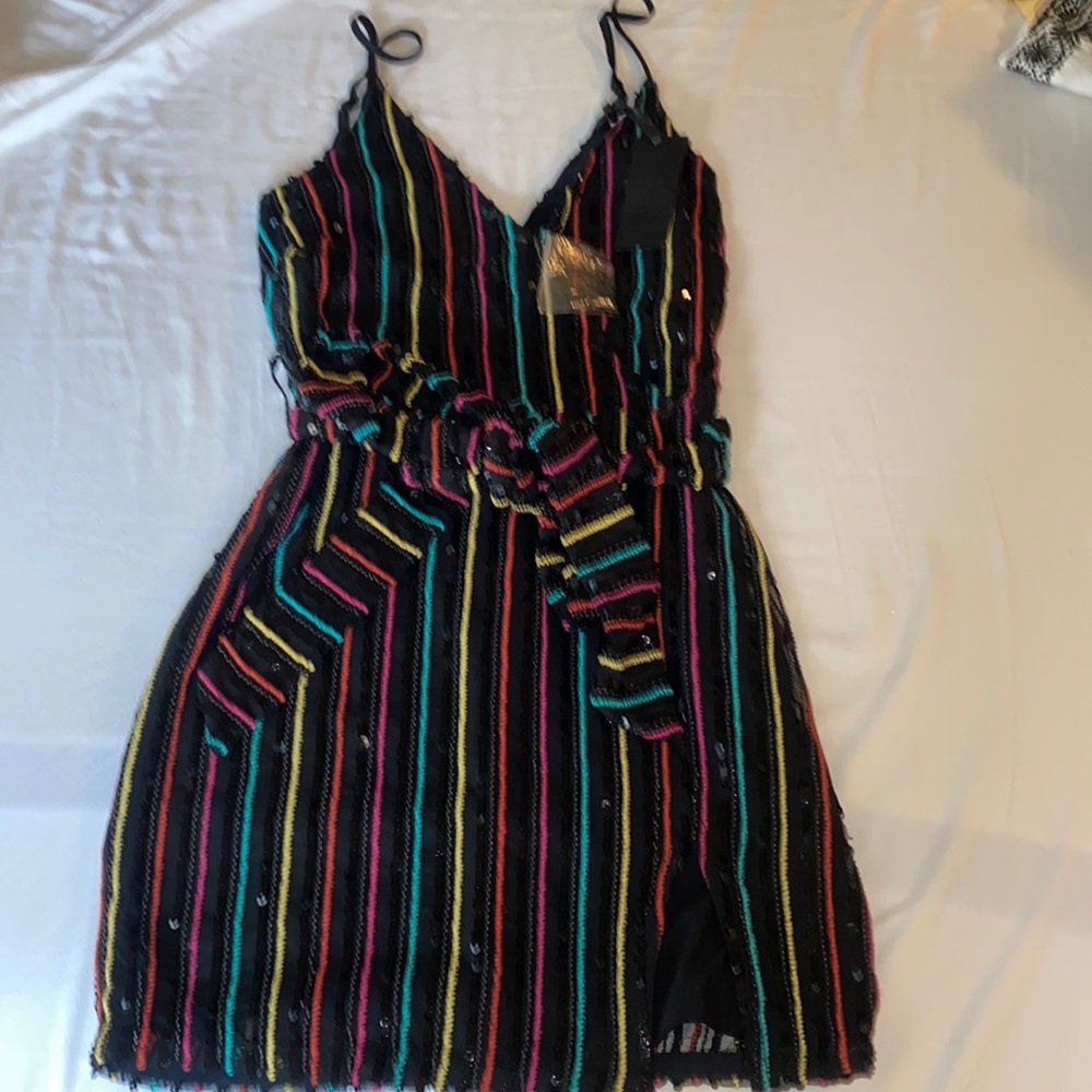 h:ours cocktail mini dress size small NWT
